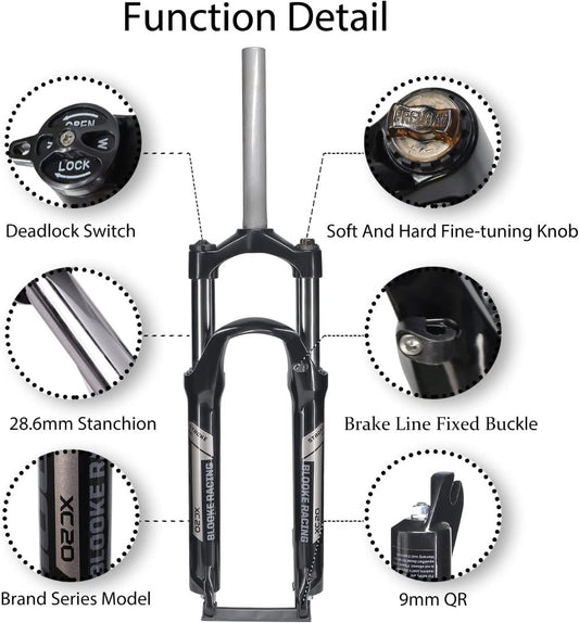 Blooke XC20 27.5/29 inch Bicycle Suspension Fork