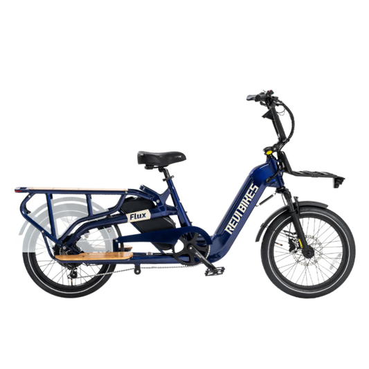 Electric bike Revi Flux in Nebula color, side view, modern design, visible battery and frame details
