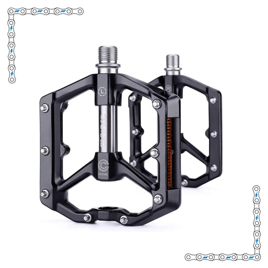 eBike Black Aluminum Pedals for Electric Bike - Accessories - EBIKE|ACCES|BLACK|0409 eBike Super Shop