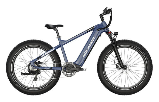 MOKWHEEL Basalt 750 w Step Over Ebike 26x4 Fat Tire Fat Tire Electric Beach Cruiser eBike - Fat Tire eBike - MOKWH|FATT|BLUE|0120 eBike Super Shop