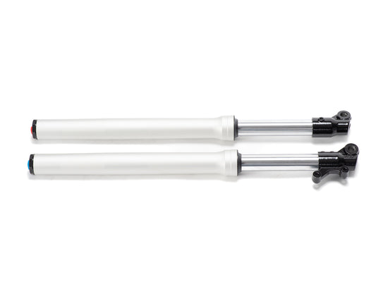 Front view of the Stomp Ebox 580mm USD fork, showing the suspension components and mounting points against a plain background.