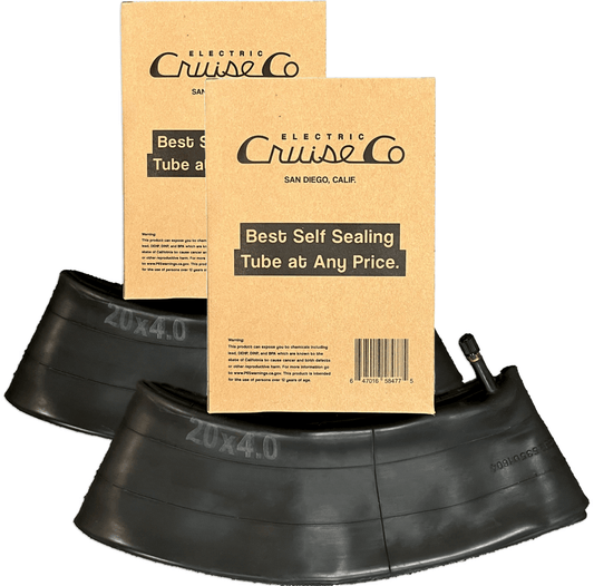 2 Pack - 20x4 Fat Tire Self Sealing Bicycle Tubes - Heavy Duty E - Bike Tube - Accessories - 2Pk - 20x4T - U - BL Rebel Electric Bikes Temecula