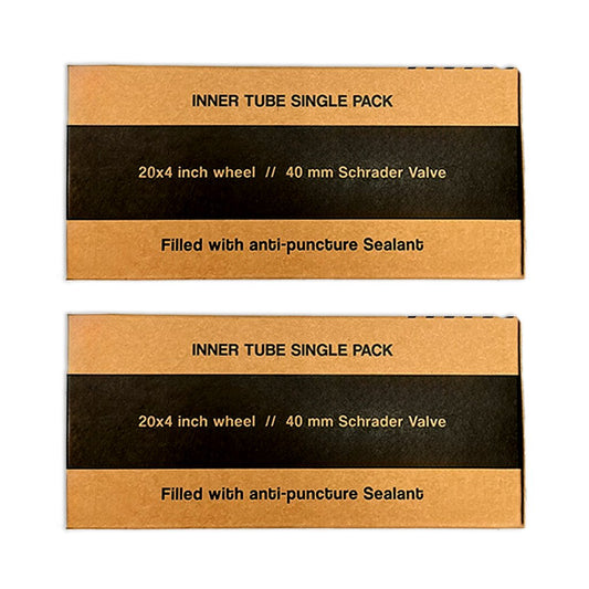 2 Pack - 20x4 Fat Tire Self Sealing Bicycle Tubes - Heavy Duty E - Bike Tube - Accessories - 2Pk - 20x4T - U - BL Rebel Electric Bikes Temecula