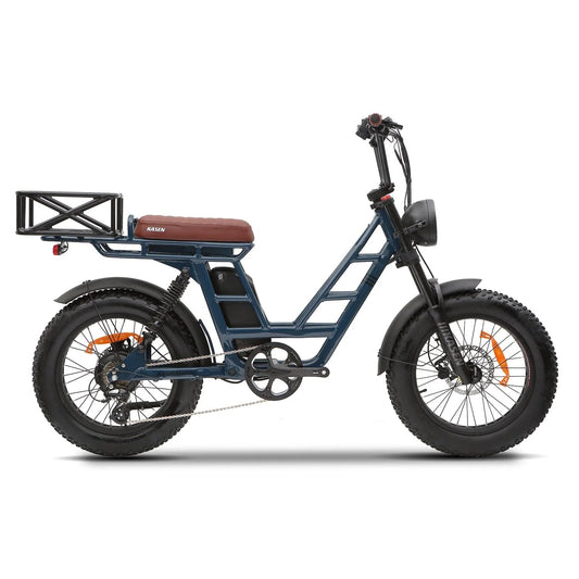Blue Kasen Malibu eBike, ready to ride, side view product image