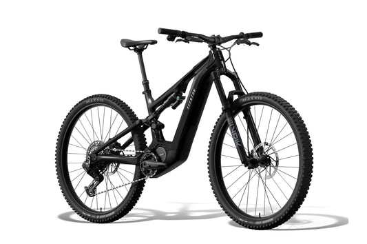 Aventon Current EXP electric bike in Midnight Black, side view, displayed against a white background