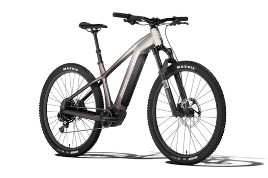 Aventon Ramblas ADV electric mountain bike in Tropos color, side view, displayed on a white background.