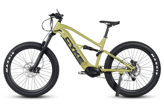CYKE Electric Mountain eBike Falcon A - 48v 750 w eMTB Trail Bike - Mountain eBike - CYKE|GREEN|2603 eBike Super Shop