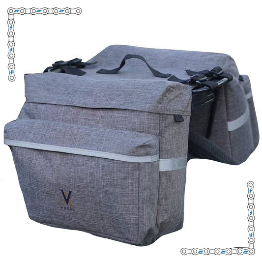eBike Grey Canvas Saddle Bags for ebike - Accessories - EBIKE|ACCES|0426 eBike Super Shop