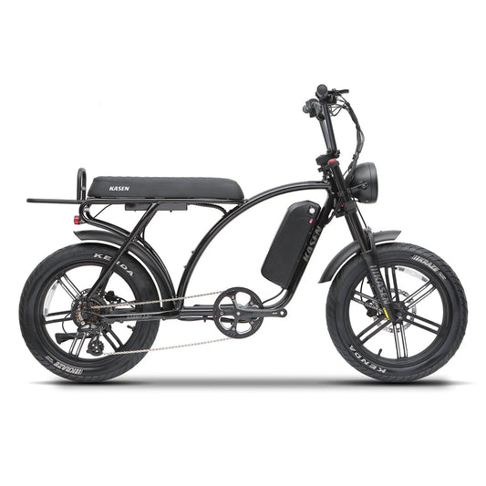 Black Kasen Kabbit Plus 2.0 electric bike, side view, against a plain background