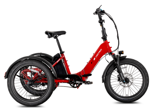 Lectric XP Trike2 electric tricycle in Phoenix Red, right side view