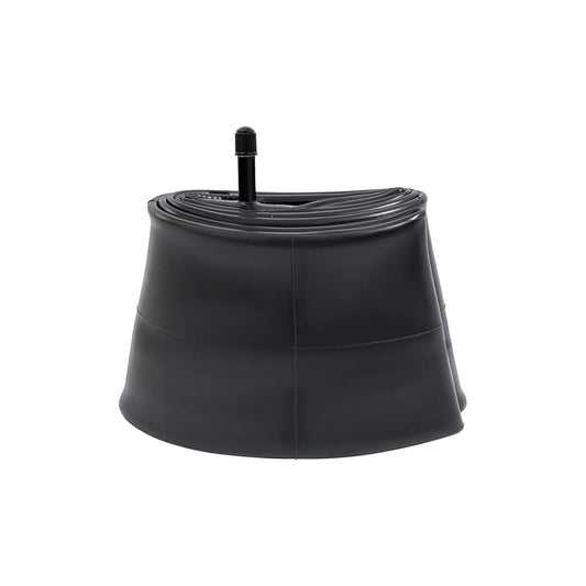A black eBike inner tube sized 18x1.25-2.25, coiled with a visible valve stem, displayed on a white background.