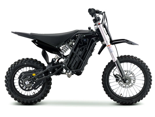 Black eMOTO Ebox V3 60 electric bike, side view, against a white background