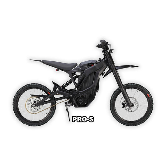 Eride Pro S electric moto bike in black, in a box