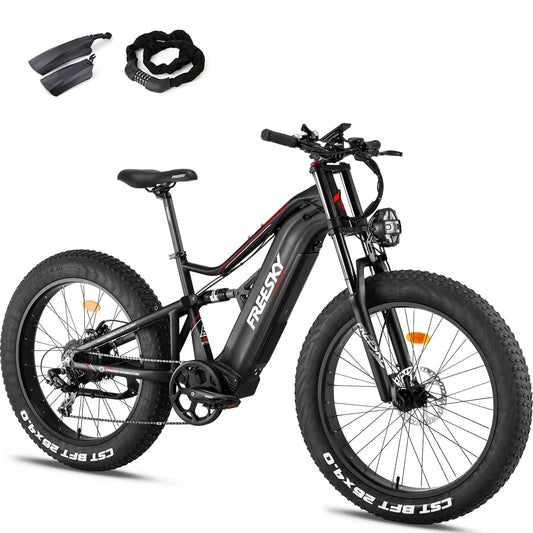 FREESKY Swifthorse X - 6e 1000 w Mountain Ebike 4 Fat Tire Electric Fat Tire Mountain eBike - Mountain eBike - FREES|MOUNT|BLACK|0095 eBike Super Shop