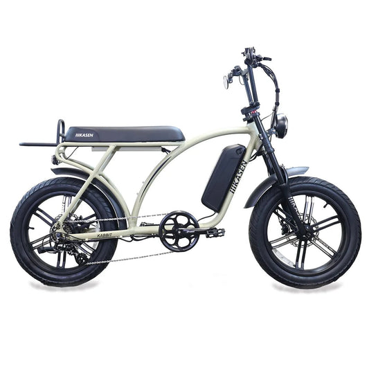 Kasen Kabbit Plus eBike in sand color, packaged inside a white box