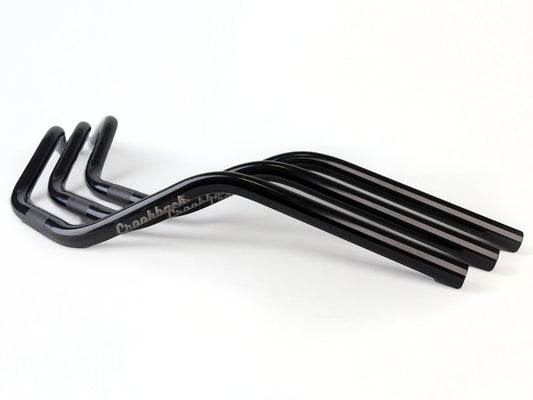 Stomp Ebox Crookback Cruiser Bars, black handlebar with ergonomic crookback design, shown against a white background.