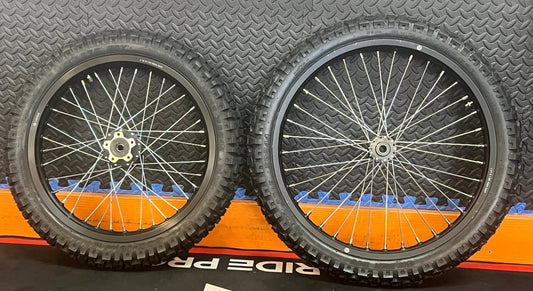 Surron eMoto Wheel Set Shinko 244 Dual Sport 18"/21" Front & Rear Wheel and Tire Set for Moto Bikes *Does not include rotor or sprocket* - Surron Wheel & Tire Set - EBIKE|2790 eBike Super Shop