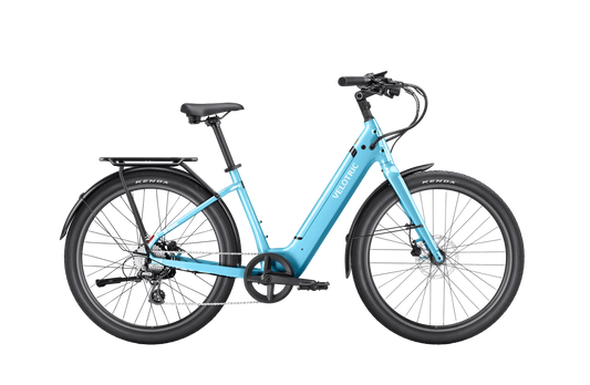 Velotric Breeze 1 eBike in Ocean Mist color, regular large size, side view product image